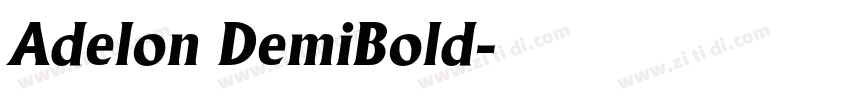 Adelon DemiBold字体转换